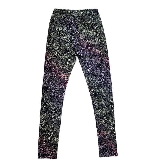 2/$20 Athletic Works Black With Colourful Pattern Leggings Pants Size: Youth XL - Picture 5 of 7